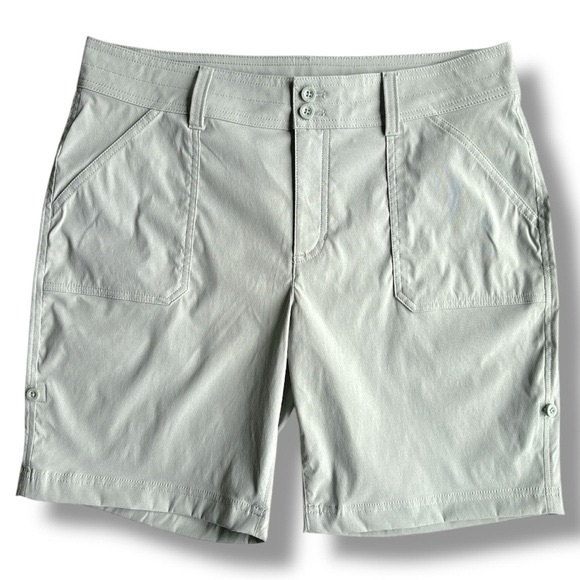 Eddie Bauer Pants - Eddie Bauer Sage Green Rolled Hem Bermuda Shorts Lightweight Casual